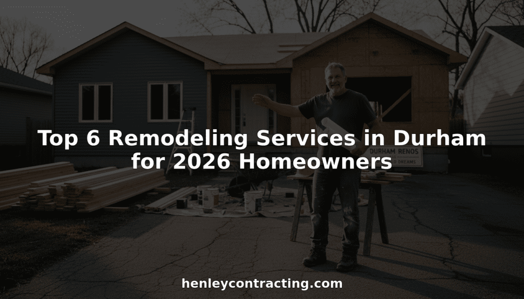 Contractor with blueprints at Durham remodeling site